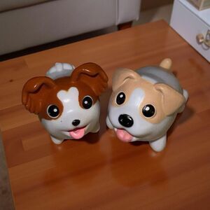 Chubby Puppies Jack Russell Terrier & Papillon Mini Dog Figures B16